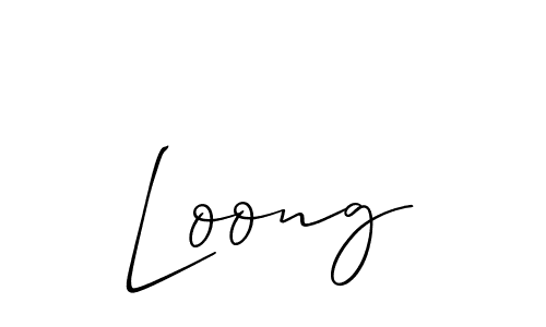 Create a beautiful signature design for name Loong. With this signature (Allison_Script) fonts, you can make a handwritten signature for free. Loong signature style 2 images and pictures png