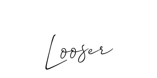 Make a beautiful signature design for name Looser. With this signature (Allison_Script) style, you can create a handwritten signature for free. Looser signature style 2 images and pictures png