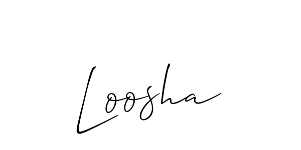 Best and Professional Signature Style for Loosha. Allison_Script Best Signature Style Collection. Loosha signature style 2 images and pictures png