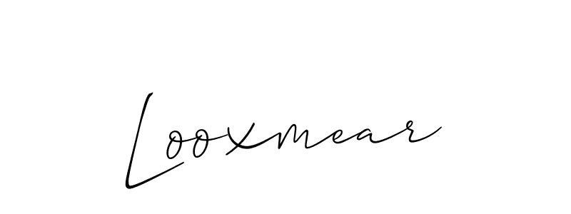 if you are searching for the best signature style for your name Looxmear. so please give up your signature search. here we have designed multiple signature styles  using Allison_Script. Looxmear signature style 2 images and pictures png