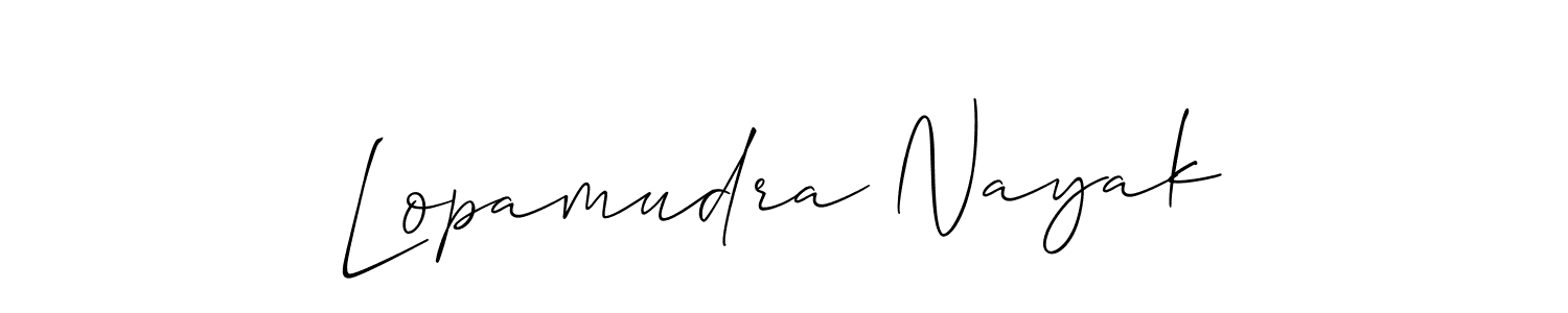 Also we have Lopamudra Nayak name is the best signature style. Create professional handwritten signature collection using Allison_Script autograph style. Lopamudra Nayak signature style 2 images and pictures png
