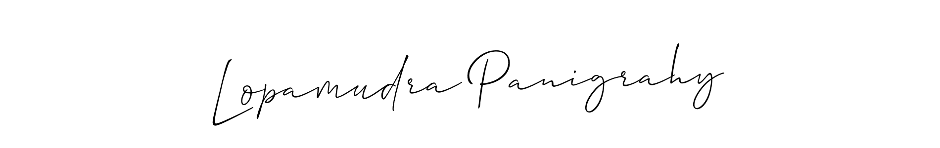 How to Draw Lopamudra Panigrahy signature style? Allison_Script is a latest design signature styles for name Lopamudra Panigrahy. Lopamudra Panigrahy signature style 2 images and pictures png