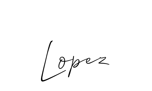 Use a signature maker to create a handwritten signature online. With this signature software, you can design (Allison_Script) your own signature for name Lopez. Lopez signature style 2 images and pictures png