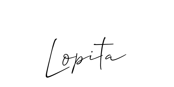 How to make Lopita name signature. Use Allison_Script style for creating short signs online. This is the latest handwritten sign. Lopita signature style 2 images and pictures png