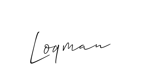 Make a beautiful signature design for name Loqman. Use this online signature maker to create a handwritten signature for free. Loqman signature style 2 images and pictures png