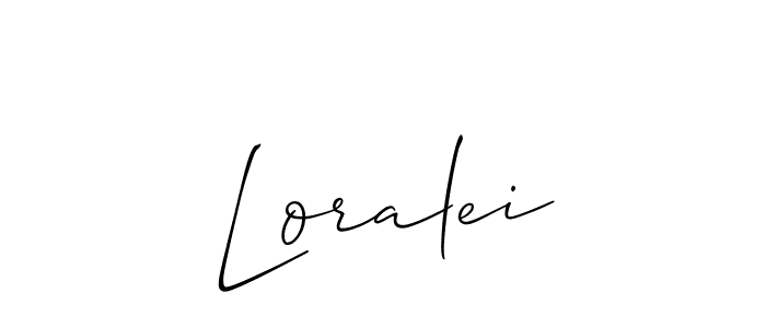 Create a beautiful signature design for name Loralei. With this signature (Allison_Script) fonts, you can make a handwritten signature for free. Loralei signature style 2 images and pictures png
