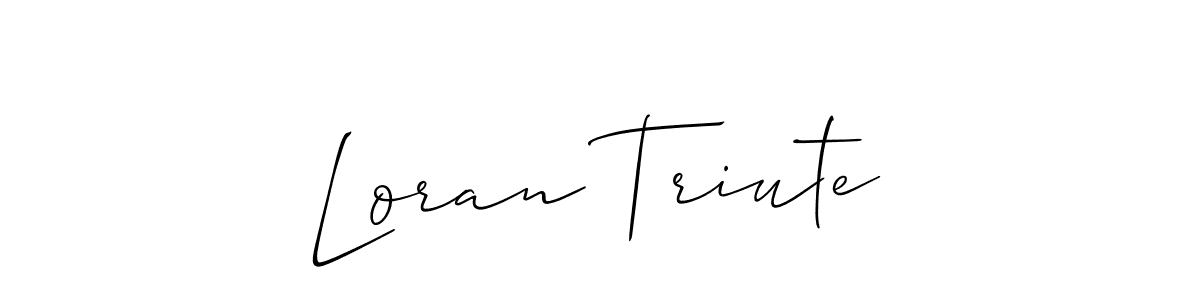 How to Draw Loran Triute signature style? Allison_Script is a latest design signature styles for name Loran Triute. Loran Triute signature style 2 images and pictures png