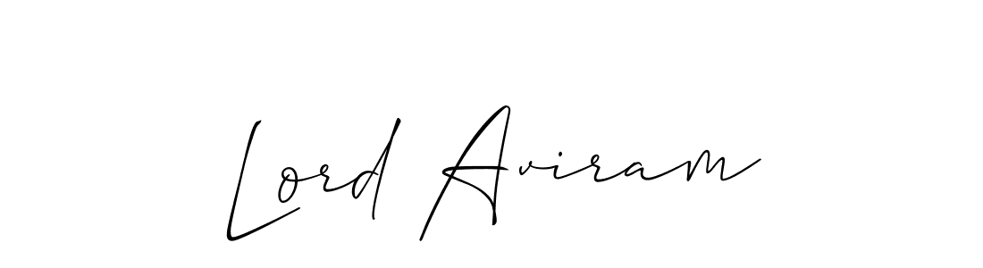 Use a signature maker to create a handwritten signature online. With this signature software, you can design (Allison_Script) your own signature for name Lord Aviram. Lord Aviram signature style 2 images and pictures png