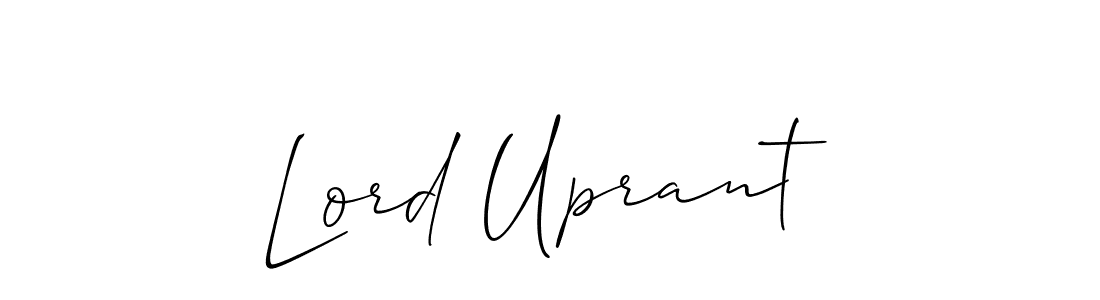 Make a beautiful signature design for name Lord Uprant. With this signature (Allison_Script) style, you can create a handwritten signature for free. Lord Uprant signature style 2 images and pictures png