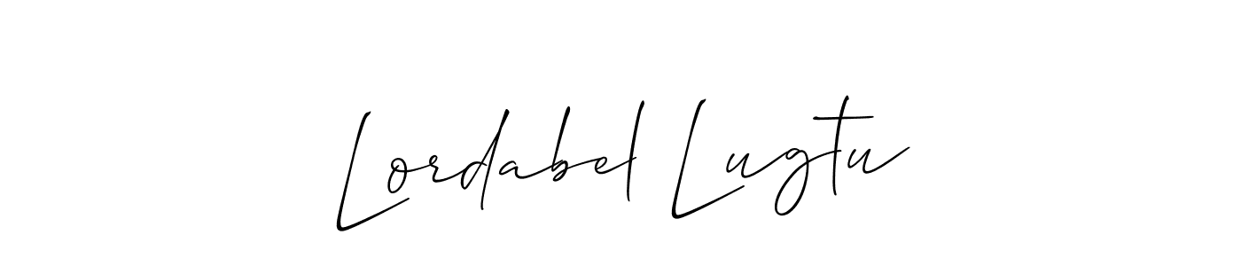 Similarly Allison_Script is the best handwritten signature design. Signature creator online .You can use it as an online autograph creator for name Lordabel Lugtu. Lordabel Lugtu signature style 2 images and pictures png