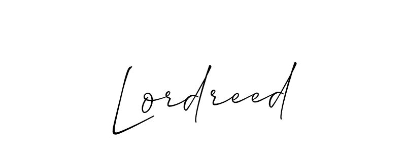 Design your own signature with our free online signature maker. With this signature software, you can create a handwritten (Allison_Script) signature for name Lordreed. Lordreed signature style 2 images and pictures png
