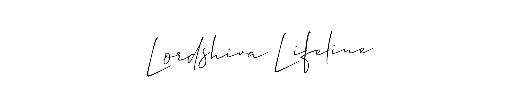 It looks lik you need a new signature style for name Lordshiva Lifeline. Design unique handwritten (Allison_Script) signature with our free signature maker in just a few clicks. Lordshiva Lifeline signature style 2 images and pictures png