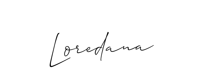 if you are searching for the best signature style for your name Loredana. so please give up your signature search. here we have designed multiple signature styles  using Allison_Script. Loredana signature style 2 images and pictures png