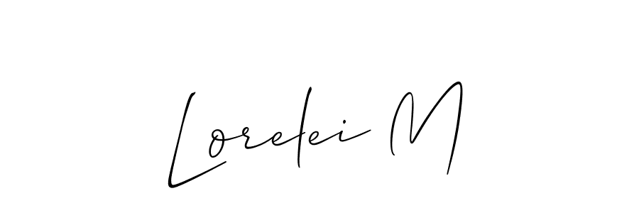 Also we have Lorelei M name is the best signature style. Create professional handwritten signature collection using Allison_Script autograph style. Lorelei M signature style 2 images and pictures png