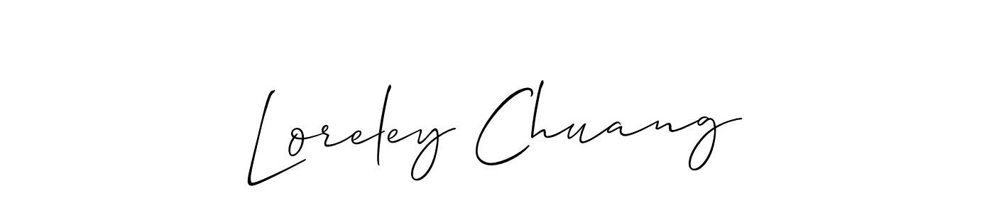 Best and Professional Signature Style for Loreley Chuang. Allison_Script Best Signature Style Collection. Loreley Chuang signature style 2 images and pictures png