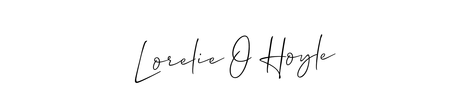 Create a beautiful signature design for name Lorelie O Hoyle. With this signature (Allison_Script) fonts, you can make a handwritten signature for free. Lorelie O Hoyle signature style 2 images and pictures png