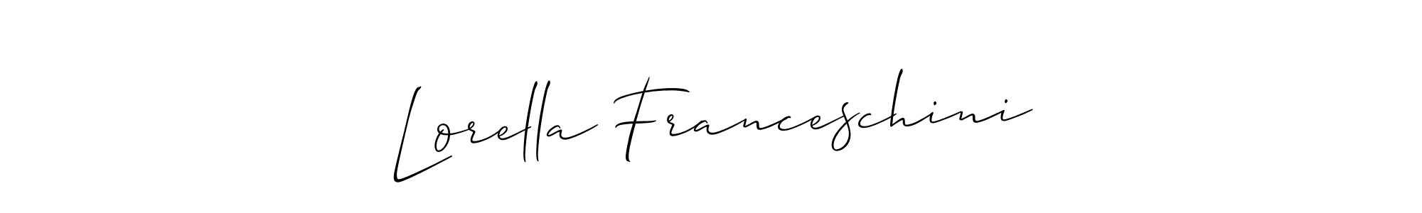 Design your own signature with our free online signature maker. With this signature software, you can create a handwritten (Allison_Script) signature for name Lorella Franceschini. Lorella Franceschini signature style 2 images and pictures png