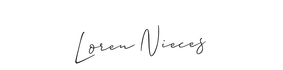 if you are searching for the best signature style for your name Loren Nieces. so please give up your signature search. here we have designed multiple signature styles  using Allison_Script. Loren Nieces signature style 2 images and pictures png