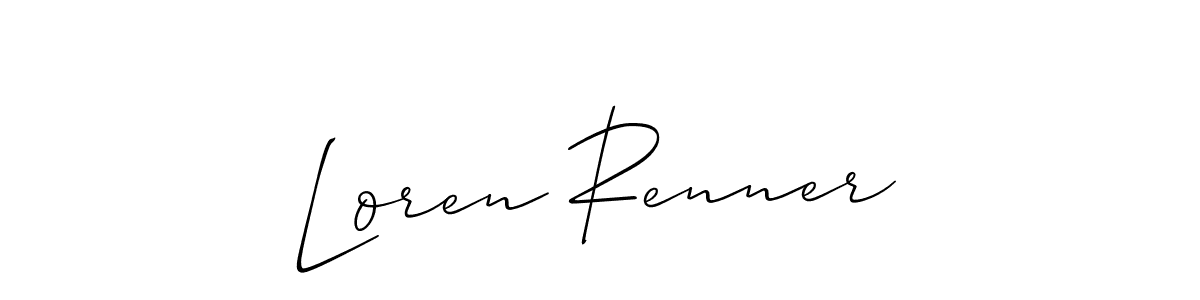 The best way (Allison_Script) to make a short signature is to pick only two or three words in your name. The name Loren Renner include a total of six letters. For converting this name. Loren Renner signature style 2 images and pictures png