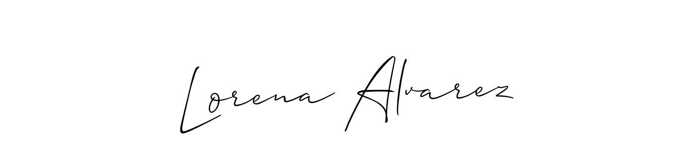 How to make Lorena Alvarez signature? Allison_Script is a professional autograph style. Create handwritten signature for Lorena Alvarez name. Lorena Alvarez signature style 2 images and pictures png
