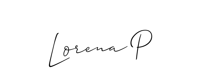 Best and Professional Signature Style for Lorena P. Allison_Script Best Signature Style Collection. Lorena P signature style 2 images and pictures png