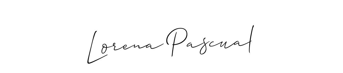 How to make Lorena Pascual signature? Allison_Script is a professional autograph style. Create handwritten signature for Lorena Pascual name. Lorena Pascual signature style 2 images and pictures png