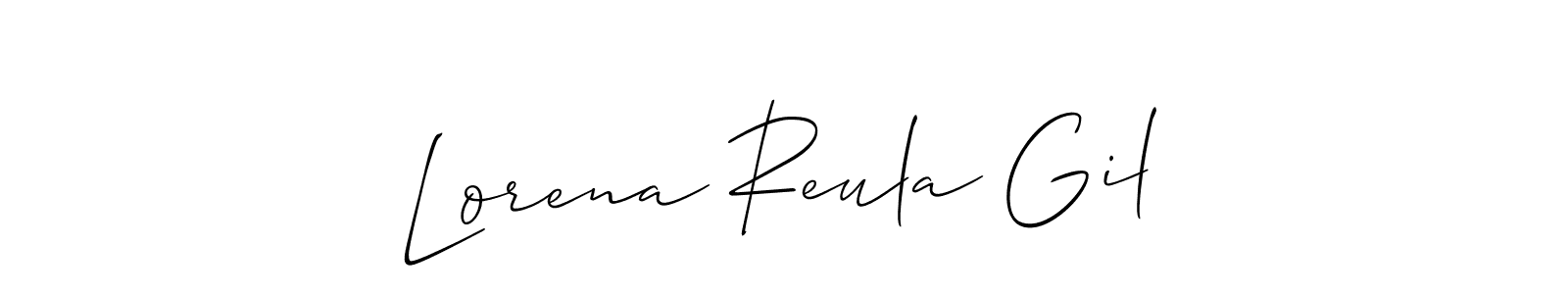 You should practise on your own different ways (Allison_Script) to write your name (Lorena Reula Gil) in signature. don't let someone else do it for you. Lorena Reula Gil signature style 2 images and pictures png