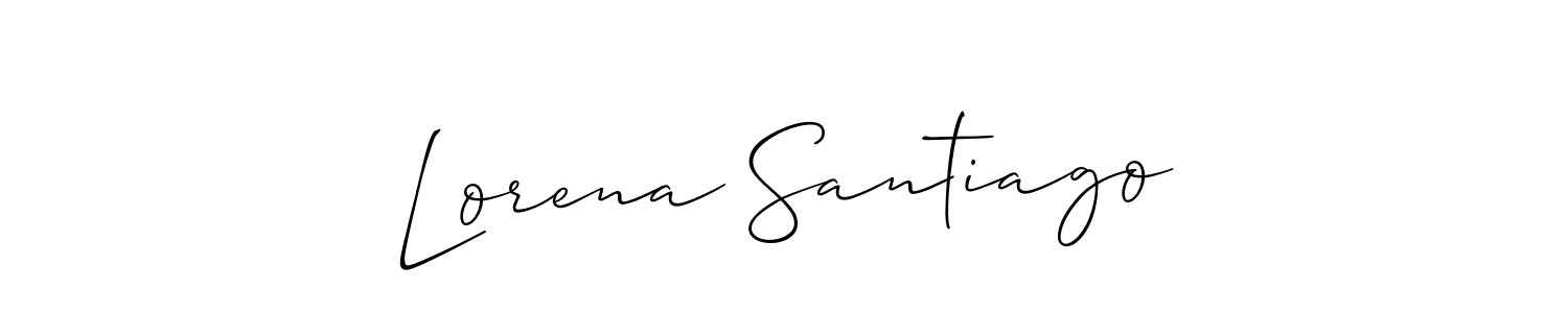 Lorena Santiago stylish signature style. Best Handwritten Sign (Allison_Script) for my name. Handwritten Signature Collection Ideas for my name Lorena Santiago. Lorena Santiago signature style 2 images and pictures png