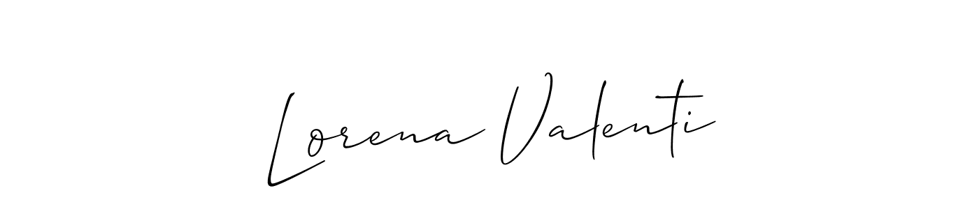 Make a short Lorena Valenti signature style. Manage your documents anywhere anytime using Allison_Script. Create and add eSignatures, submit forms, share and send files easily. Lorena Valenti signature style 2 images and pictures png