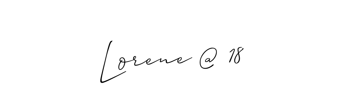 It looks lik you need a new signature style for name Lorene @ 18. Design unique handwritten (Allison_Script) signature with our free signature maker in just a few clicks. Lorene @ 18 signature style 2 images and pictures png