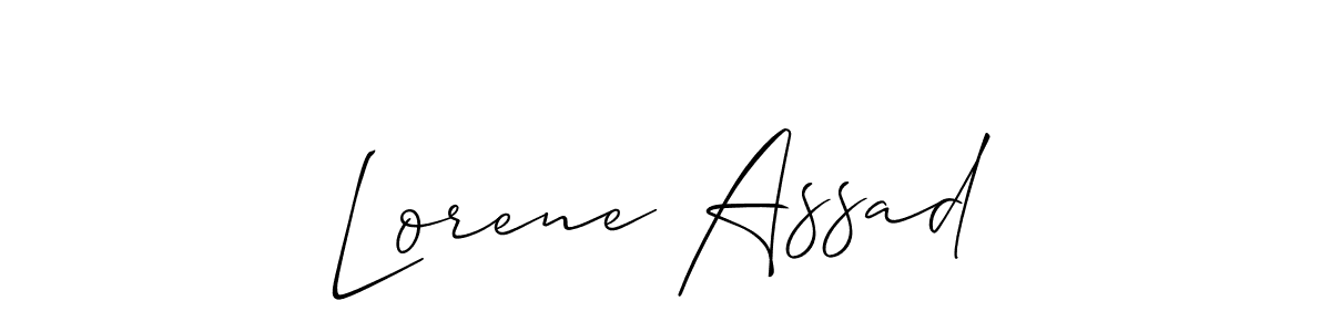 Similarly Allison_Script is the best handwritten signature design. Signature creator online .You can use it as an online autograph creator for name Lorene Assad. Lorene Assad signature style 2 images and pictures png