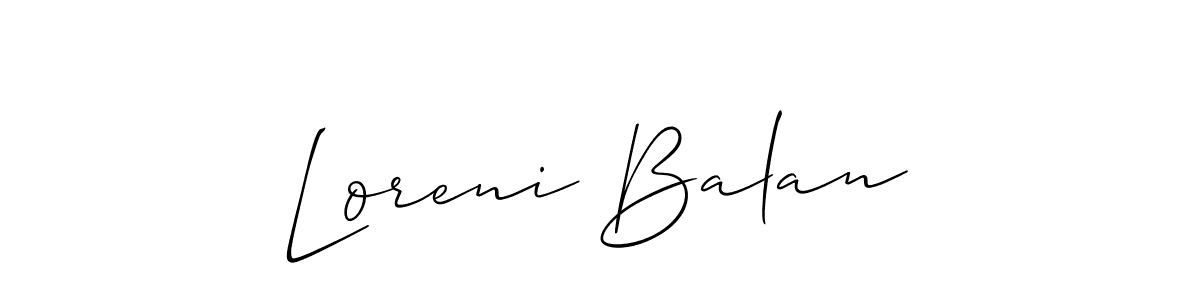 How to Draw Loreni Balan signature style? Allison_Script is a latest design signature styles for name Loreni Balan. Loreni Balan signature style 2 images and pictures png