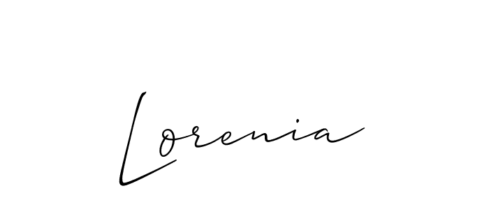 Create a beautiful signature design for name Lorenia. With this signature (Allison_Script) fonts, you can make a handwritten signature for free. Lorenia signature style 2 images and pictures png