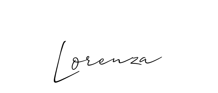 Make a beautiful signature design for name Lorenza. With this signature (Allison_Script) style, you can create a handwritten signature for free. Lorenza signature style 2 images and pictures png