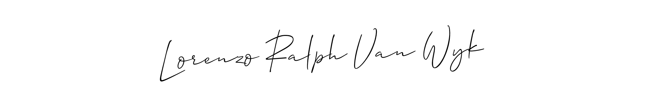 Make a beautiful signature design for name Lorenzo Ralph Van Wyk. With this signature (Allison_Script) style, you can create a handwritten signature for free. Lorenzo Ralph Van Wyk signature style 2 images and pictures png