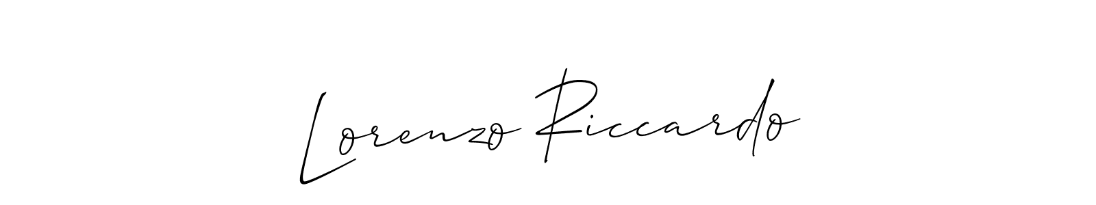 Similarly Allison_Script is the best handwritten signature design. Signature creator online .You can use it as an online autograph creator for name Lorenzo Riccardo. Lorenzo Riccardo signature style 2 images and pictures png