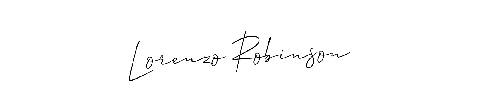 How to Draw Lorenzo Robinson signature style? Allison_Script is a latest design signature styles for name Lorenzo Robinson. Lorenzo Robinson signature style 2 images and pictures png