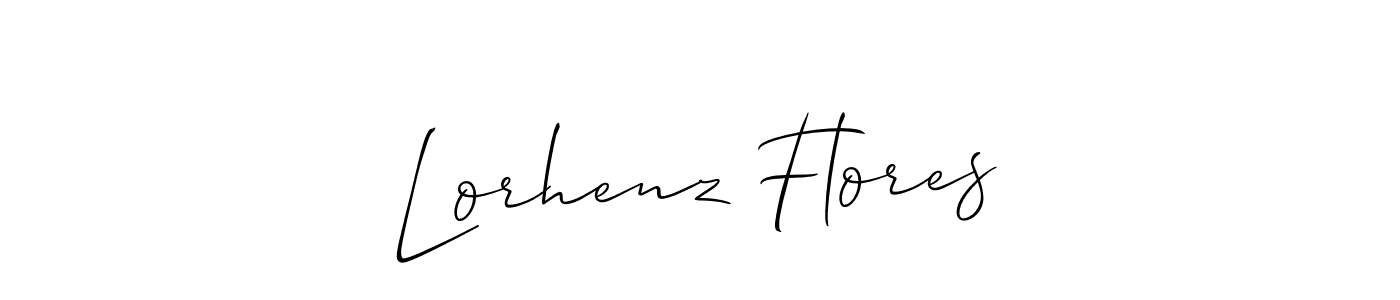 Create a beautiful signature design for name Lorhenz Flores. With this signature (Allison_Script) fonts, you can make a handwritten signature for free. Lorhenz Flores signature style 2 images and pictures png