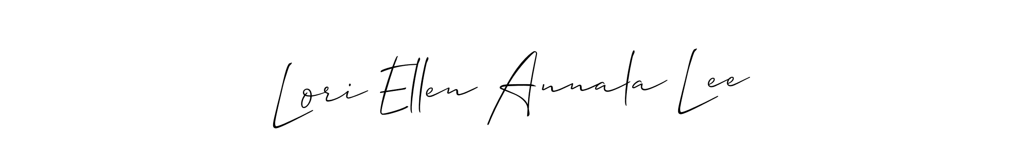 How to make Lori Ellen Annala Lee signature? Allison_Script is a professional autograph style. Create handwritten signature for Lori Ellen Annala Lee name. Lori Ellen Annala Lee signature style 2 images and pictures png
