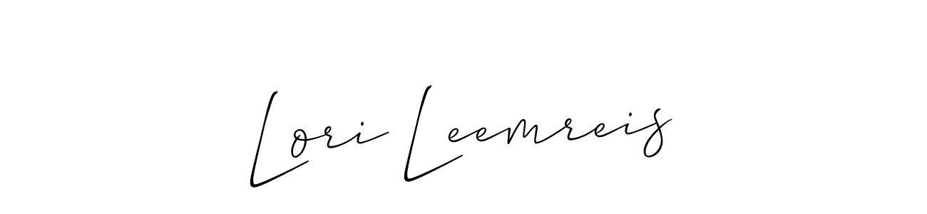 Lori Leemreis stylish signature style. Best Handwritten Sign (Allison_Script) for my name. Handwritten Signature Collection Ideas for my name Lori Leemreis. Lori Leemreis signature style 2 images and pictures png