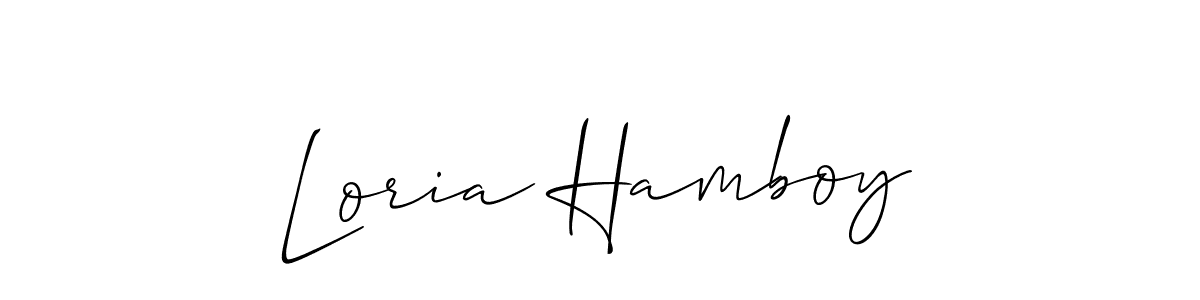 Also we have Loria Hamboy name is the best signature style. Create professional handwritten signature collection using Allison_Script autograph style. Loria Hamboy signature style 2 images and pictures png