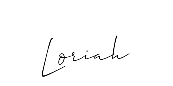 Make a beautiful signature design for name Loriah. With this signature (Allison_Script) style, you can create a handwritten signature for free. Loriah signature style 2 images and pictures png