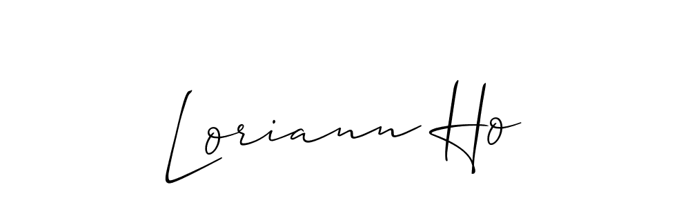 How to Draw Loriann Ho signature style? Allison_Script is a latest design signature styles for name Loriann Ho. Loriann Ho signature style 2 images and pictures png