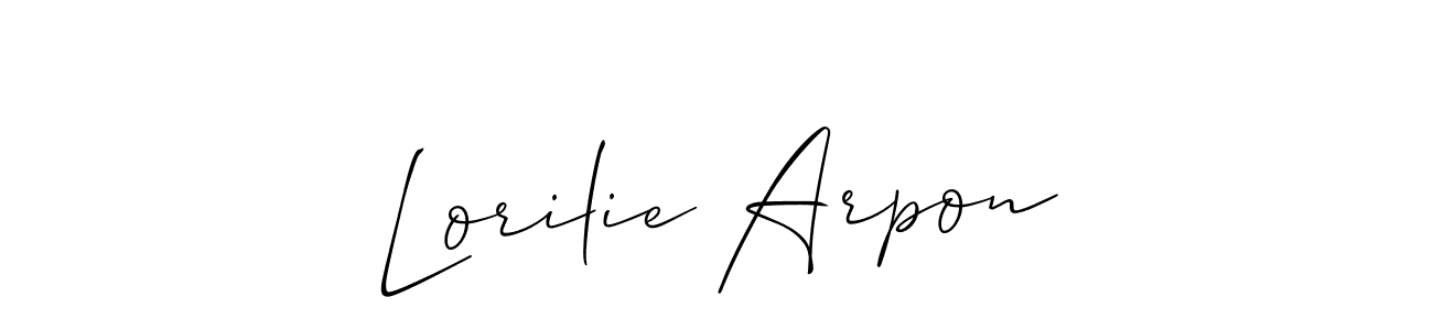 Best and Professional Signature Style for Lorilie Arpon. Allison_Script Best Signature Style Collection. Lorilie Arpon signature style 2 images and pictures png