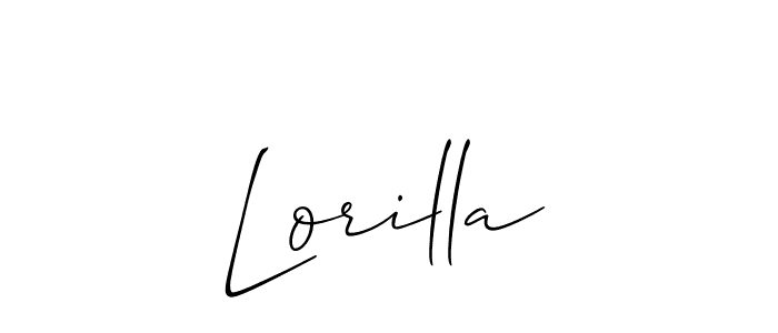 You should practise on your own different ways (Allison_Script) to write your name (Lorilla) in signature. don't let someone else do it for you. Lorilla signature style 2 images and pictures png