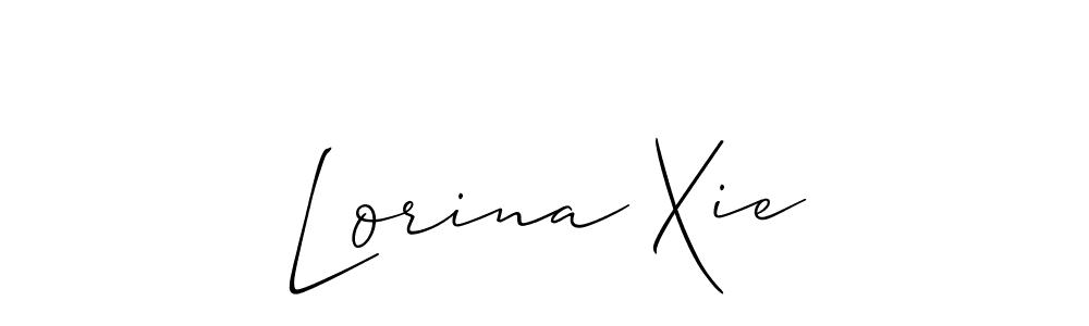 Use a signature maker to create a handwritten signature online. With this signature software, you can design (Allison_Script) your own signature for name Lorina Xie. Lorina Xie signature style 2 images and pictures png