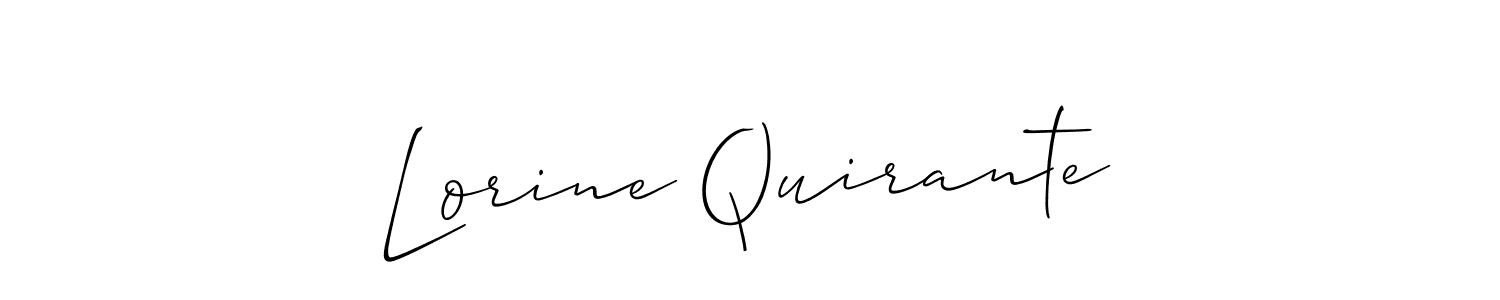Lorine Quirante stylish signature style. Best Handwritten Sign (Allison_Script) for my name. Handwritten Signature Collection Ideas for my name Lorine Quirante. Lorine Quirante signature style 2 images and pictures png