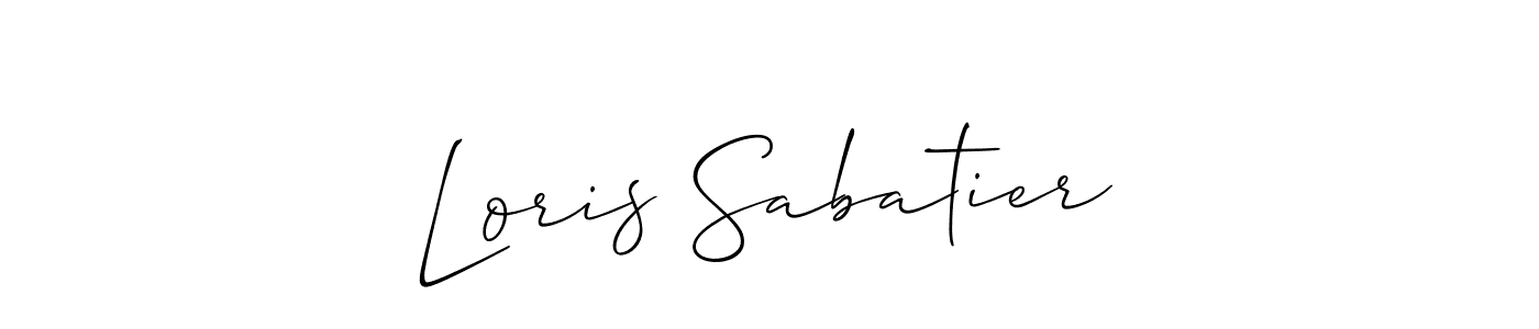 Make a beautiful signature design for name Loris Sabatier. With this signature (Allison_Script) style, you can create a handwritten signature for free. Loris Sabatier signature style 2 images and pictures png