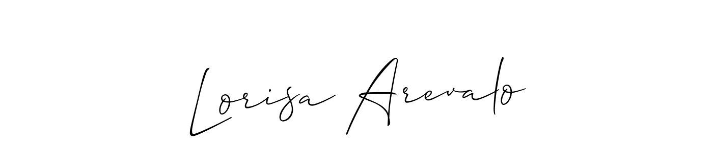 Design your own signature with our free online signature maker. With this signature software, you can create a handwritten (Allison_Script) signature for name Lorisa Arevalo. Lorisa Arevalo signature style 2 images and pictures png