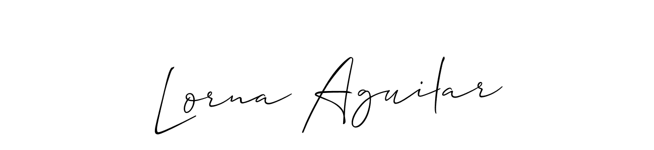 It looks lik you need a new signature style for name Lorna Aguilar. Design unique handwritten (Allison_Script) signature with our free signature maker in just a few clicks. Lorna Aguilar signature style 2 images and pictures png